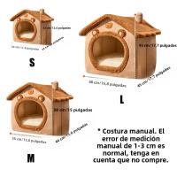 Casa Para Perro Y Gato 1pcs De Cuero Corduroy Adecuada Para Todas Las Estaciones Desmontable Y Lavable Suministro De Mascotas Cama Para Perro - details 0