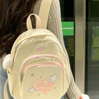 Mochila De Corduroy Estilo Y2K Para Estudiantes Moda Mochila Para Portátil Casual Con Varios Bolsillos Para Vacaciones Para Adolescentes Y Mujeres - details 7