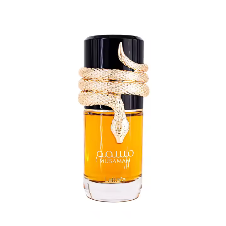 Perfume MUSAMAM Lattafa 100ml +ATOMIZADOR 5ml Recargable GRATIS! Para HOMBRE Perfume Árabe Original De Dubai Emiratos Árabes, oriental - 1