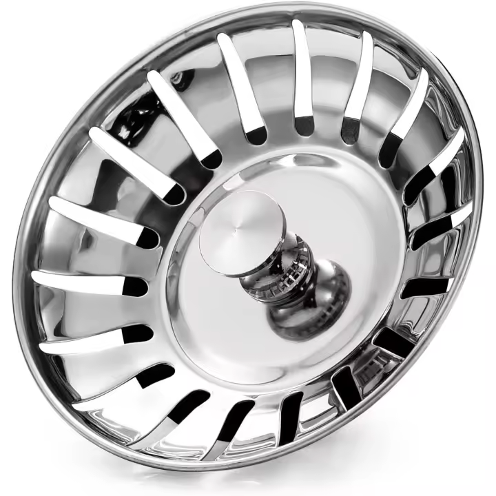 Upgraded Kitchen Sink Plug Strainer, Stainless Steel, Replacement for Food/Hair Catcher - UK Sinks Hole Diameter 78mm - 1