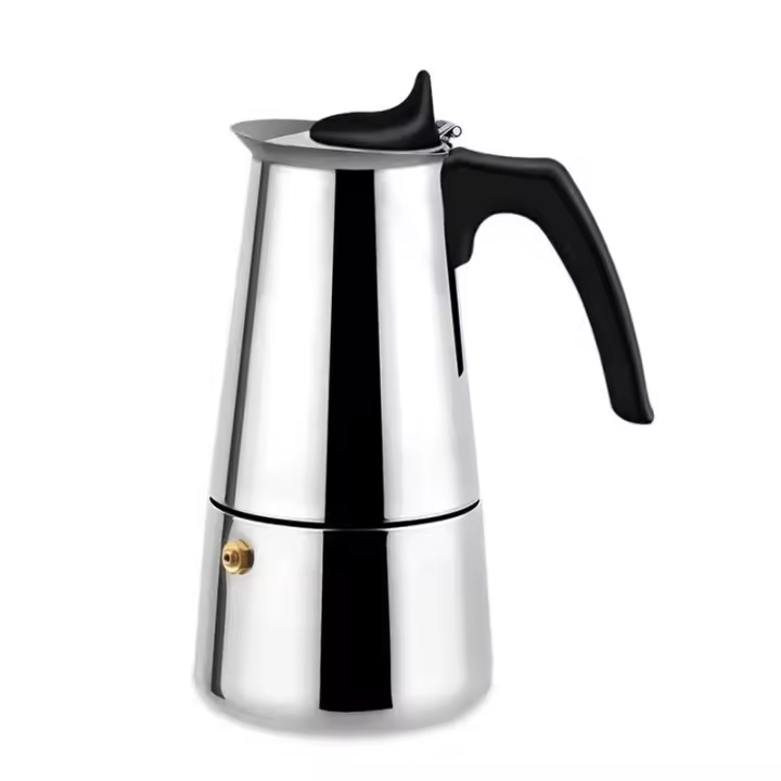 Cafetera italiana Espresso, Cafetera moca para Induccion y totas las placas de cocina, Cafetera italiana de acero inoxidable , Cafetera espresso 9 tazas 450 ml – acero inoxidable italiano moka para uso doméstico, oficina,Viajes - 1