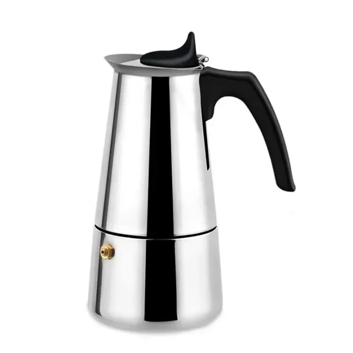 Cafetera italiana Espresso, Cafetera moca para Induccion y totas las placas de cocina, Cafetera italiana de acero inoxidable , Cafetera espresso 9 tazas 450 ml – acero inoxidable italiano moka para uso doméstico, oficina,Viajes - 1