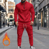 Conjunto Deportivo Casual Para Hombres Verano Otoño Invierno Con Cierre De Cremallera Y Veludo Tejido De Poliéster Talla S a XXXL - details 63