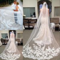 Velo De Novia Bordado Con Borde De Encaje Lace Un Solo Capa 3m Con Cepillo Para Mujeres Vestimenta De Boda VINOPROM - details 5