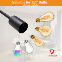 Lámpara Colgante Vintage De 3 Luces E27 Soporte Semi-Enchufe Para Techo Moderno Para Dormitorio Sala De Estar Pasillo - details 15