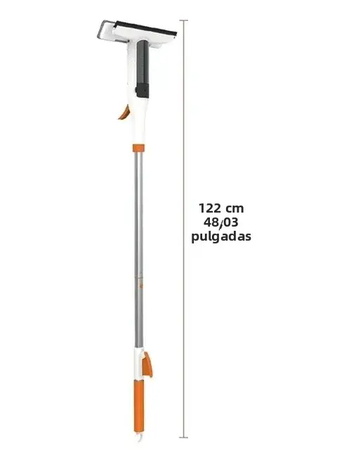 Limpia Ventanas Doble Cara Con Rojellador Y Botella De Spray Herramienta De Limpieza Para Vidrio Exterior Con Mango De Aluminio - 1