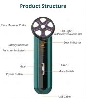 Dispositivo De Belleza Facial Microcorriente Máquina De Levantamiento Facial Masajeador De Piel Del Cuello Reafirmación LED Terapia De Luz Vibración Rejuvenecimiento Herramienta De Belleza - details 1