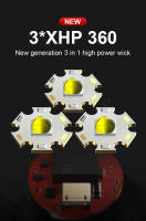Lampara De Buceo Profesional 1000M Nueva 3*XHP 360 LED Luz Submarina Super Brillante Scuba Flashlight Antigolpes Recargable - details 3