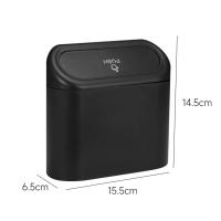 Caja De Basura Portátil Para Coche 1L Mini En Forma Cuadrada De ABS Almacenamiento Interior Del Vehículo Accesorios De Color Blanco Negro Rosa - details 0