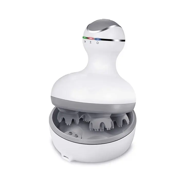 Masajeador de cabeza impermeable with vibration multimodo, rascador de cabeza portáthil de Mano para el cimiento del Cabello, masajeador de Perro Gato para Soldadura profunda y relajación del estrés - 1