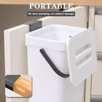 Cubo de basura para Cocina, Cubo de basura orgánico para Cocina, Pequeño, 3 L, with Tapa, Cubo de basura para Cocina, Cubo de pañales a prueba de olores, encymera colcante, compost Cube - details 4