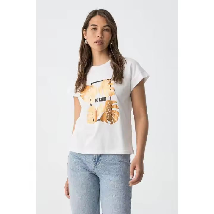 Marcas Mujer Ropa Tiffosi Tiffosi mujer Camisetas y tops  Camiseta manga corta -Tiffosi- Kika_7 blanca - 1