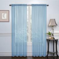 Cortinas De Vidrio Transparentes De Color Sólido Para Boda Estilo Lujo Fácil De Instalar Productos Domésticos Cortinas De Ventana Con Encaje - details 0