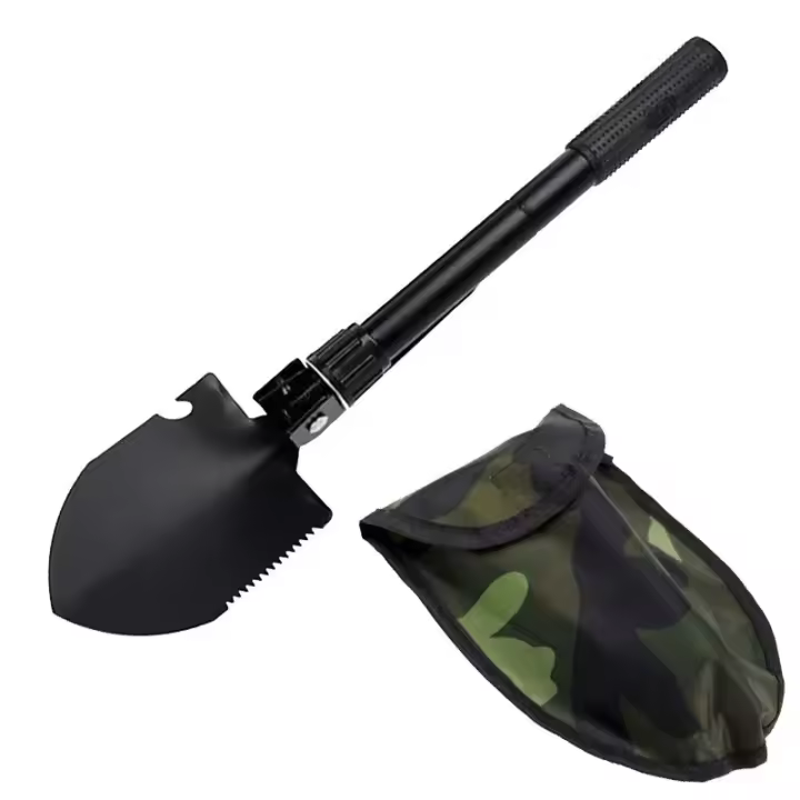 Shovel Multifuncional Plegable Portátil De 40CM Para Camping Pesca Y Engineering En Vehículos Material De Acero Carbono - 1