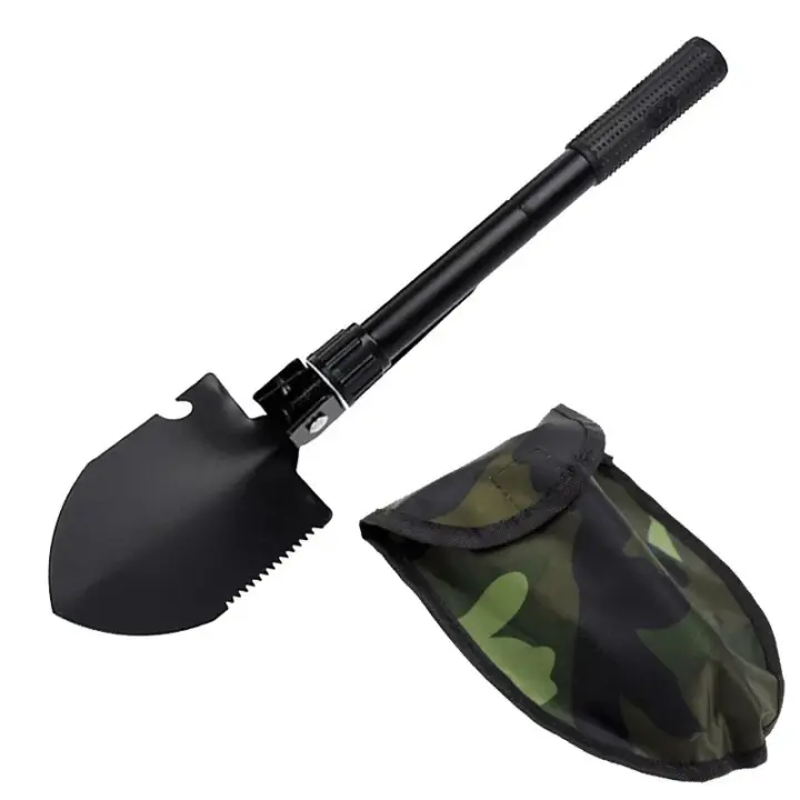 Shovel Multifuncional Plegable Portátil De 40CM Para Camping Pesca Y Engineering En Vehículos Material De Acero Carbono - 1