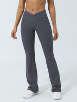 Pantalones Deporte De Yoga Para Mujer Leggings De Pierna Ancha Con Cintura Cross Fitness Levantamiento Glúteos Elasticidad Completa Acticewear Para Gimnasio Al Aire Libre - details 16