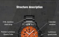 Reloj Militar Deportivo Addies Para Hombres Con Calendario Y Luz Tubería 50m Resistente Al Agua Correa De Nylon Bisel Giratorio Movimiento Cuarzo - details 16