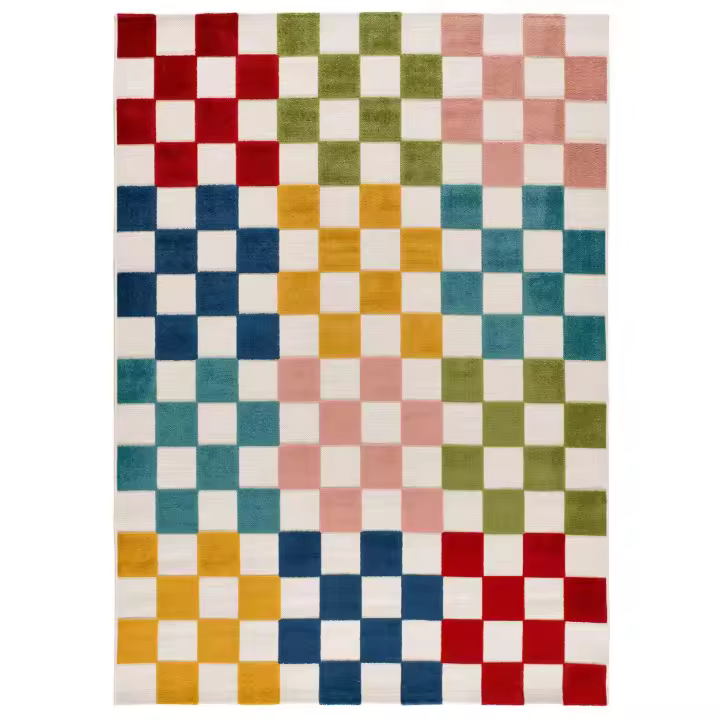 ATTICGO Alfombra de Interior de Estilo Geométrico con relieve en Multicolor - MILA 23516 | 80X150, 120X170, 160X230 cm - 1
