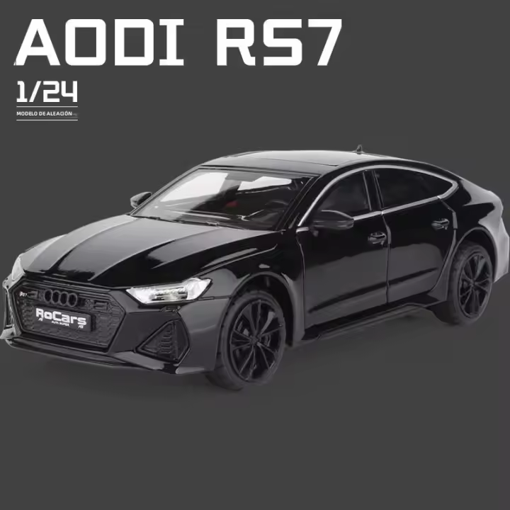 Audi RS7 Coupe De 1:24 En Escala Coche De Juguetes De Metal Con Sonido Y Luz Modelo De Coche Deportivo Para Colección Y Regalo Para Niños - 1