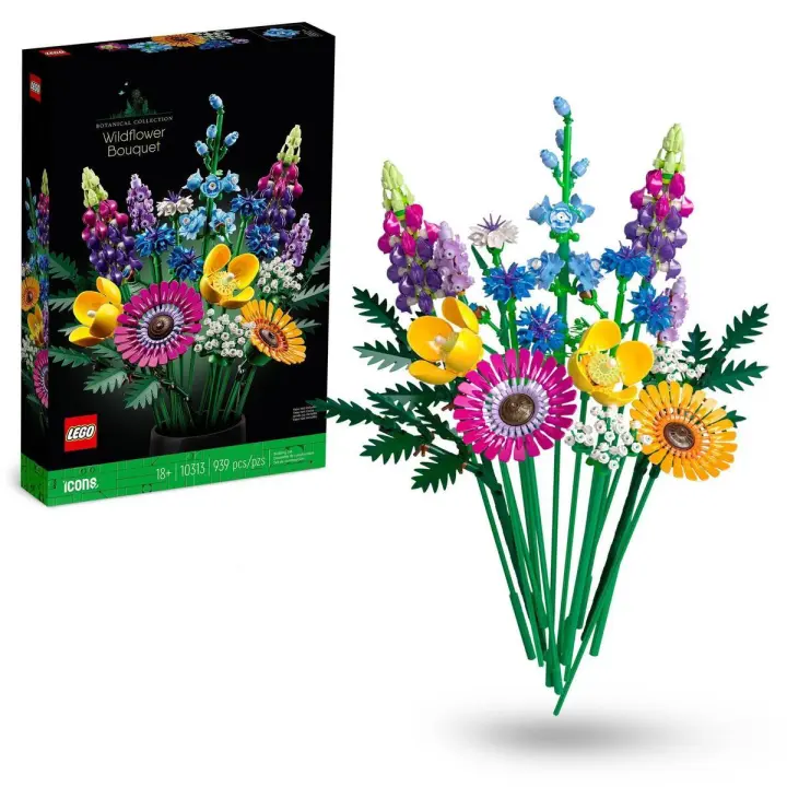 LEGO 10313 Icons Ramo de Flores Silvestres Set de Construcción (939 Piezas) - 1