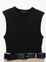Vestido Largo Patchwork De Moda Para Mujer TRAFZA Verano Casual Cuello Redondo Sin Mangas Pleated Con Cinturón Elegante Vestidos - details 3