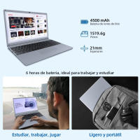 VANWIN Portátil de 15,6 pulgadas con 24 GB de RAM + 512 GB de SSD (Intel I3 5005U de 12 y 16 subprocesos); Pantalla IPS de 1920*1080, 11 Pro Windows, 4500 mAh, wiFi5, BT5.0, USB 3,2*2, Compatibilidad con Quad Stereo, Teclado retroiluminado con teclado E - details 1