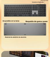 Teclado Inalámbrico Bluetooth Con Iluminación Multicolor Recargable Para Multiple Dispositivos Compatible Con Laptop Tablet iPad - details 4