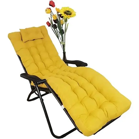 Cojín Tumbona Reclinable REINO MANSIDI con Almohada Reposacabeza y Relleno de Fibra Hueca - 1