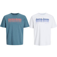 Jack & Jones NEW25 Hombre Pack 2 Camisetas de Algodón de 160 grs Diseño Jaspeado Mod JJTEX SS CREW NECK Logo de la marca Moda Casual informal REF 2693335 - details 2