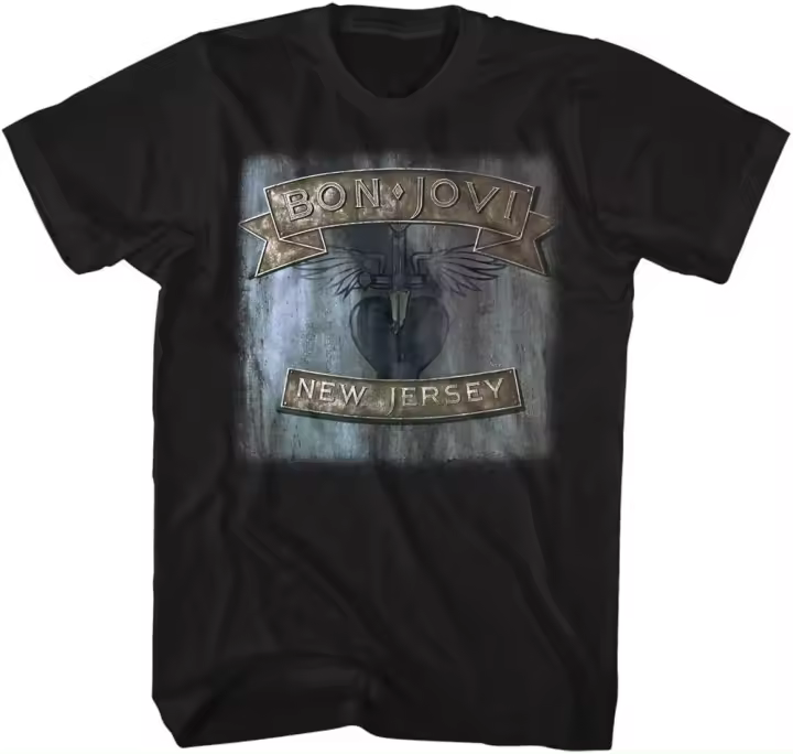 Camiseta negra de Bon Jovi, nueva - 1