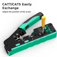 Herramienta De Crimpado RJ45 ZoeRax Profesional Para Cables Ethernet Cat7 Cat6A Cat6 Cat5E Cat5 Plug Modular Pasar a Través - details 3