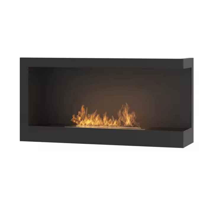SimpleFire Corner 900 Derecha con Cristal Chimenea de Bioetanol empotrada - 1