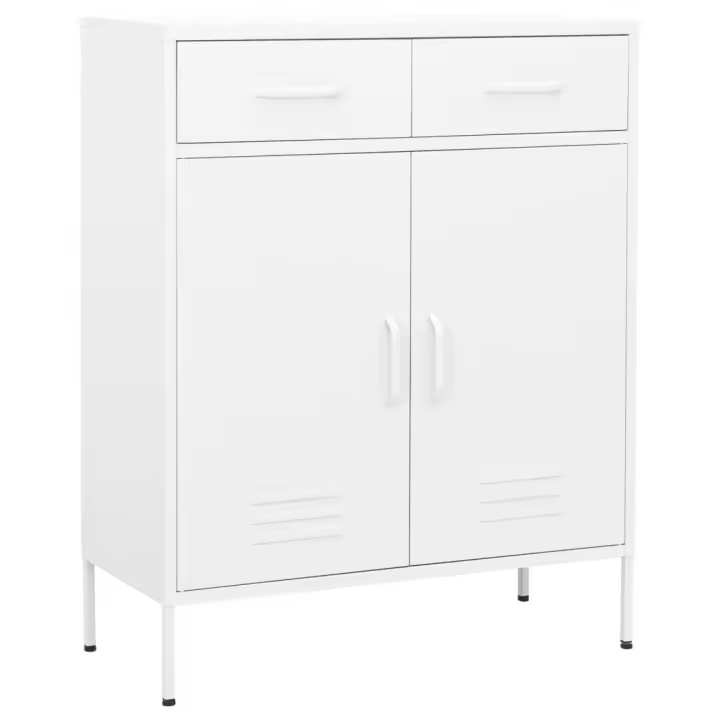 vidaXL Armario almacenamiento acero blanco 80x35x101,5 cm - 1