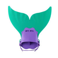 Aletas individuales para adultos y niños, aletas dobles, aletas de una pieza de sirena, equipo de natación para buceo - details 2