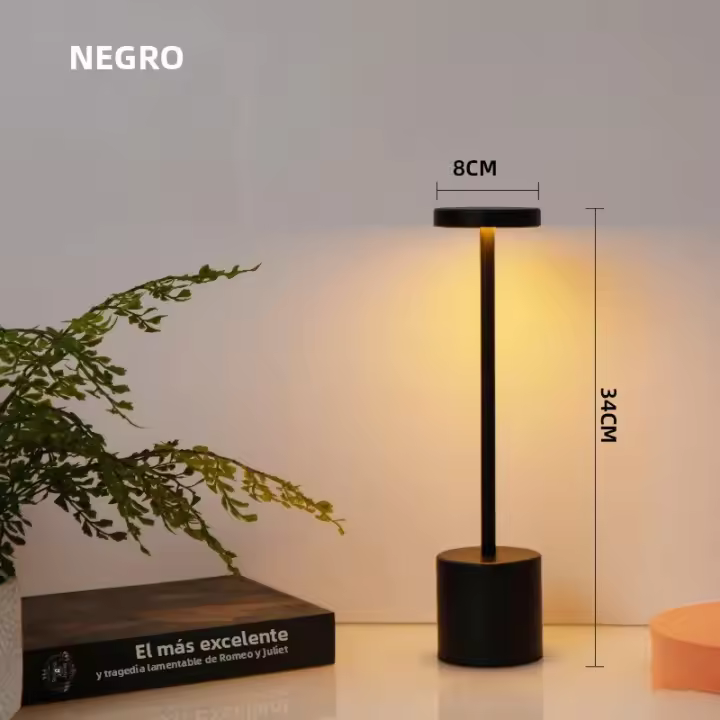 Lámpara De Mesa LED Táctil Recargable Por USB Sin Cable Luz Nocturna Decoración De Hotel Y Bar Lámpara De Dormitorio Con Ajuste De Brillo Continuo - 1