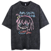 Camiseta De Algodón Para Hombre Con Estampado De Banda De Anime Bocchi the Rock Oversize Cuello En V Tees Lavados Para La Vida Casual - details 4