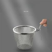 Cestería De Malla De Acero Inoxidable Para Cocinar Al Vapor Enjuague Freír Colador De Verduras Hot Pot Tamaño Grande Resistente Al Calor - details 2