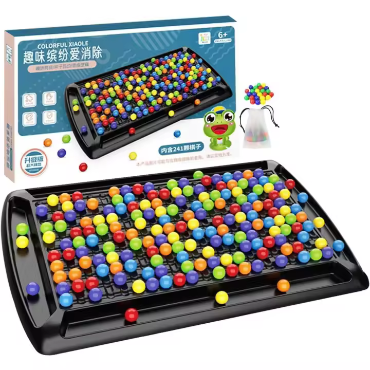 Tablero de ajedrez intelectual de 240 piezas, tablero de ajedrez DualDuel, clásico juego de eliminación de bolas de arcoíris, divertido juego de mesa de estrategia para reuniones familiares y fiestas - 1