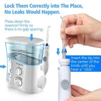 Irrigador Oral Eléctrico 1000ml Con Polvo Dental Agente De Limpieza Oral SPA Desinfección UV 7 Boquillas Para Cuidado Dental Adultos - details 4