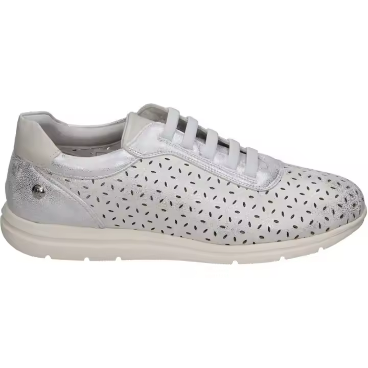 AMARPIES | Zapatos Planos Amarpies para Mujer – Zapatos Cómodos en Color Plateado con Detalles – Zapato con Cordones Elásticos – Cómodos y Versátiles – Combinables – Modelo AJH28370 - 1