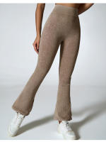 Leotardas De Yoga Para Mujer Con Cintura Alta Flares Secado Rápido Pantalones Deportivos De Pierna Ancha Para Ejercicio Pilates Gimnasio - details 10