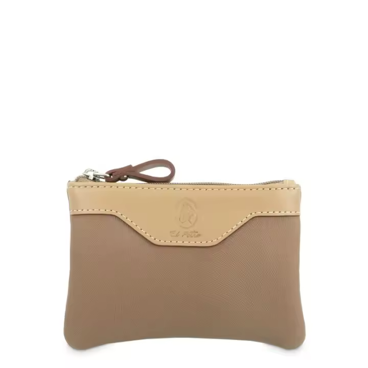 EL POTRO: BOLSA DE MANO PEQUEÑA 12 CM. DE LONA Y PIEL 4535-BASE El Potro - 1