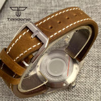 Reloj Automático Tandorio NH34 Para Hombres 39mm GMT Pilot Diversión AR Cristal De Zafiro Fecha Resistente Al Agua 20BAR Moda Relojes De Pulsera De Acero Inoxidable - details 9