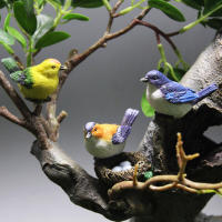 Estatua De Bird Ornament En Resina Para Jardín Adorno Animal DIY Escultura Decoración De Árbol Exterior Estilo Yard Ornament - details 8