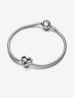 Pandora - Charm de corazón y Estrella familiar Calado-Plata de Lei - details 1
