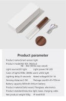 Lámpara De Pared Magnética LED De Madera Con Sensor De Movimiento PIR Luz Nocturna Recargable USB Para Casa Escaleras Dormitorio Iluminación De Mesa - details 9