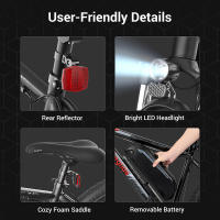 Bicicleta Eléctrica Tipo Moped Eleglide M2 de 29" 250W Motor 36V 15Ah Batería 125km Alcance Máximo Frenos de Disco Hidráulicos Pantalla LCD Inteligente Aplicación Inteligente, Suspensión Premium con Bloqueo, 24 Marchas - Negro - details 11