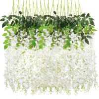 12pcs Flores De Tofu Artificial 110cm Para Decoración De Ceilings Y Corredores Estilo Wisteria Simulada Para Bodas Y Aniversarios - details 0