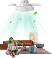 Ventilador de techo con luz LED y control remoto, aspas retráctiles, motor de CC silencioso, tres velocidades y temporizador. Estilo moderno y bajo consumo. Crea un ambiente fresco y silencioso. - details 4