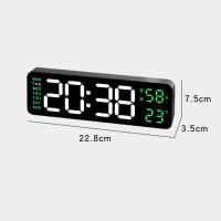 Reloj De Pared Electrónico Con Pantalla De Temperatura Y Fecha Reloj De Mesa Digital LED Montado En La Pared Para El Hogar Control De Voz DST 12/24H - details 1